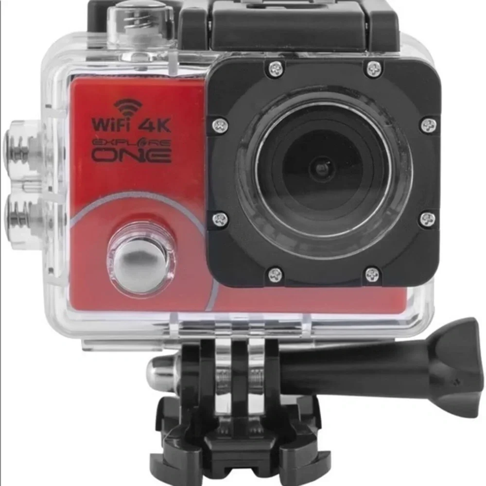 New Explore One 1080p Action Video Waterproof WIFI Camera with‎ Accessories